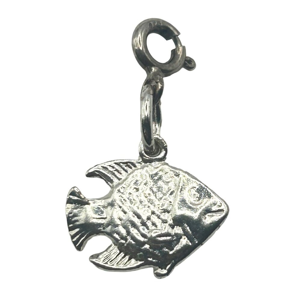 925 Sterling Silver Angel Fish Bracelet Charm/Necklace Pendant Ruby Lane